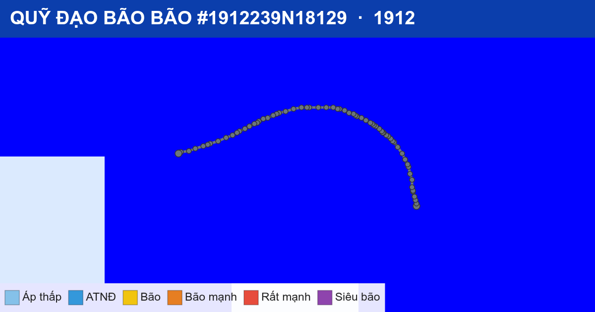 Quỹ đạo di chuyển của BÃO #1912239N18129 (1912)