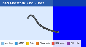 Quỹ đạo di chuyển của BÃO #1912255N14138 (1912)