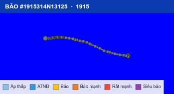 Quỹ đạo di chuyển của BÃO #1915314N13125 (1915)