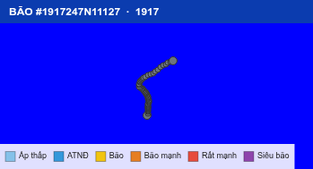 Quỹ đạo di chuyển của BÃO #1917247N11127 (1917)