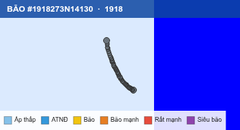 Quỹ đạo di chuyển của BÃO #1918273N14130 (1918)