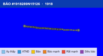 Quỹ đạo di chuyển của BÃO #1918289N15126 (1918)