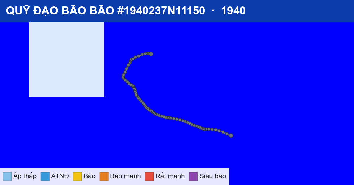 Quỹ đạo di chuyển của BÃO #1940237N11150 (1940)