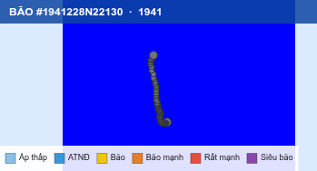 Quỹ đạo di chuyển của BÃO #1941228N22130 (1941)
