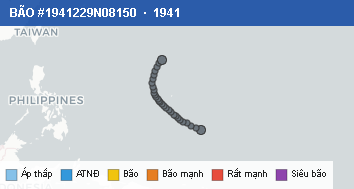 Quỹ đạo di chuyển của BÃO #1941229N08150 (1941)