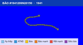 Quỹ đạo di chuyển của BÃO #1941299N20150 (1941)
