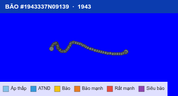Quỹ đạo di chuyển của BÃO #1943337N09139 (1943)