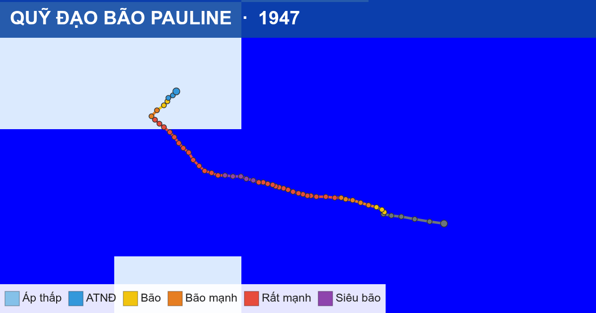 Quỹ đạo di chuyển của PAULINE (1947)