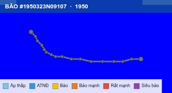 Quỹ đạo di chuyển của BÃO #1950323N09107 (1950)