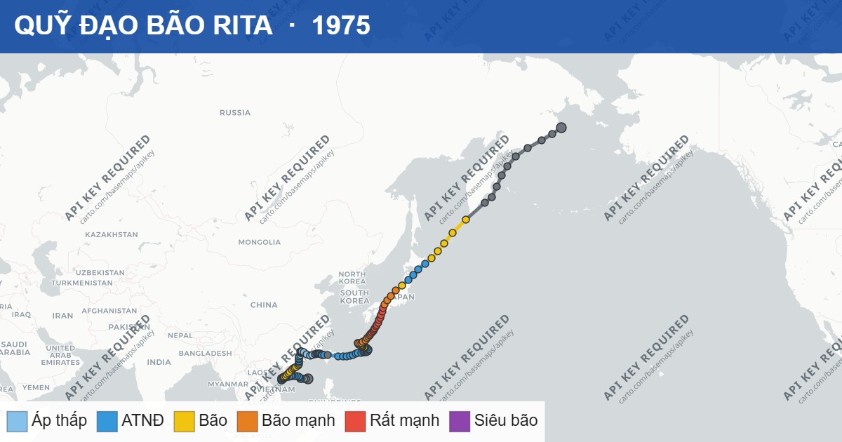 Quỹ đạo di chuyển của RITA (1975)