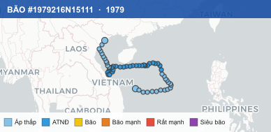 Quỹ đạo di chuyển của BÃO #1979216N15111 (1979)