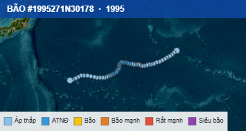 Quỹ đạo di chuyển của BÃO #1995271N30178 (1995)