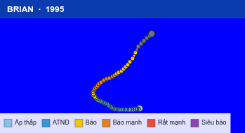 Quỹ đạo di chuyển của BRIAN (1995)