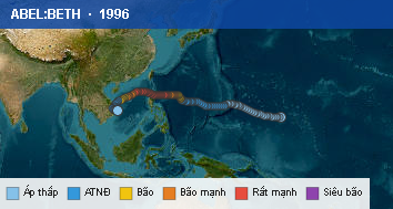 Quỹ đạo di chuyển của ABEL:BETH (1996)