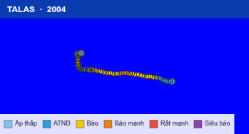Quỹ đạo di chuyển của TALAS (2004)