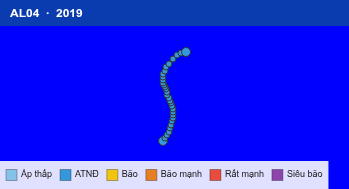 Quỹ đạo di chuyển của AL04 (2019)