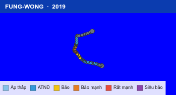 Quỹ đạo di chuyển của FUNG-WONG (2019)