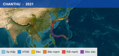 Quỹ đạo di chuyển của CHANTHU (2021)