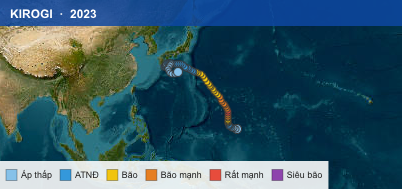 Quỹ đạo di chuyển của KIROGI (2023)