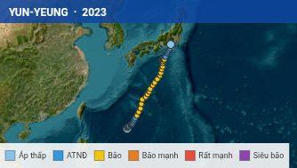 Quỹ đạo di chuyển của YUN-YEUNG (2023)