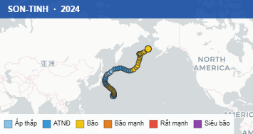 Quỹ đạo di chuyển của SON-TINH (2024)