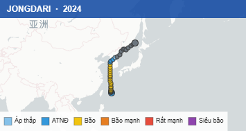 Quỹ đạo di chuyển của JONGDARI (2024)