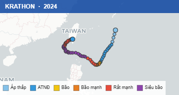 Quỹ đạo di chuyển của KRATHON (2024)