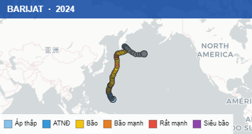 Quỹ đạo di chuyển của BARIJAT (2024)