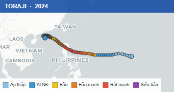 Quỹ đạo di chuyển của TORAJI (2024)