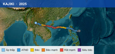 Quỹ đạo di chuyển của KAJIKI (2025)