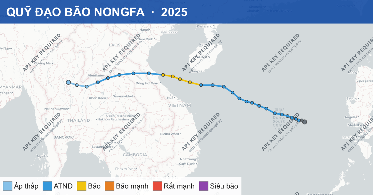 Quỹ đạo di chuyển của NONGFA (2025)