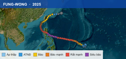 Quỹ đạo di chuyển của FUNG-WONG (2025)